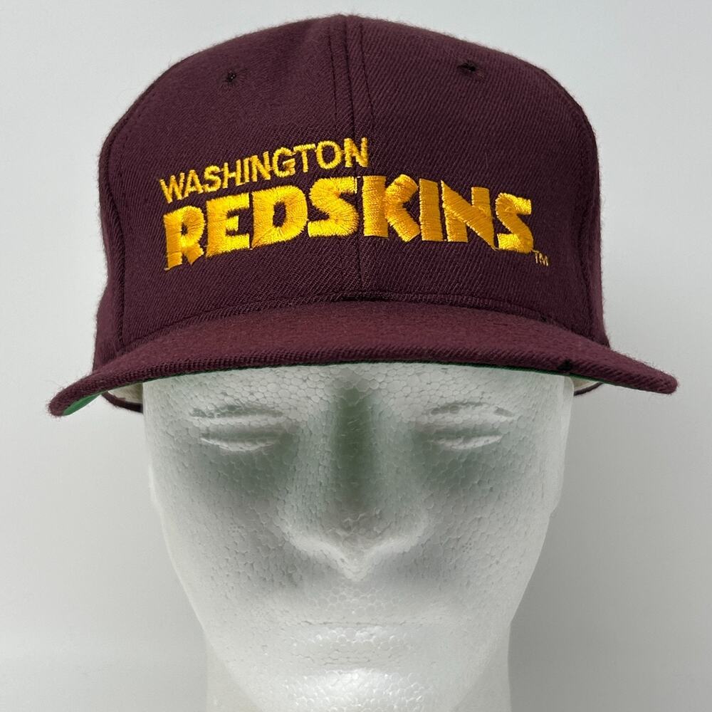 Vintage 90s Washington Redskins Hat Baseball Cap Commanders AJD Snapback Red - Picture 2 of 16